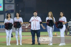 MEXICALI, BC, OCTUBRE 12. Acciones del juego inaugural entre Naranjeros de Hermosillo y Águilas de Mexicali, Liga Mexicana del Pacífico, Estadio B´A ir.(Foto: Armando Ruiz/Expreso Deportivo)