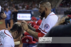 MEXICALI, BC, OCTUBRE 12. Acciones del juego inaugural entre Naranjeros de Hermosillo y Águilas de Mexicali, Liga Mexicana del Pacífico, Estadio B´A ir.(Foto: Armando Ruiz/Expreso Deportivo)