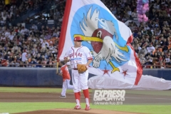 MEXICALI, BC, OCTUBRE 12. Acciones del juego inaugural entre Naranjeros de Hermosillo y Águilas de Mexicali, Liga Mexicana del Pacífico, Estadio B´A ir.(Foto: Armando Ruiz/Expreso Deportivo)