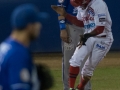 MEXICALI, BC. ENERO 02. Acciones del segundo encuentro de la serie de playoffs entre Charros de Jalisco y Aguilas de Mexicali, Liga Mexicana del Pacifico, Estadio BÂ´Air.(Foto: Felipe Zavala/Expreso Deportivo)