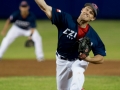 MEXICALI, BC. MARZO 19. Acciones del encuentro entre Nicaragua y Republica Checa, en la ronda Eliminatoria rumbo al Clasico Mundial de Beisbol, Estadio BÂ´Air.(Foto: Felipe Zavala/Expreso Deportivo)